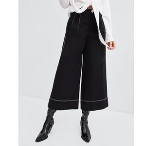 NWT Zara Culottes with Contrast Topstitching TRF